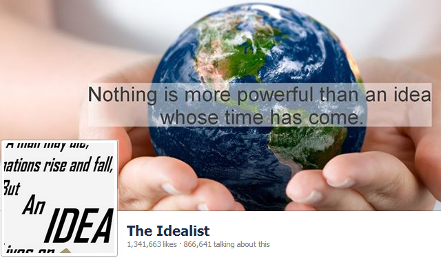 Idealistická stránka na Facebooku
