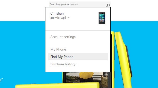 muo-wp8-findmyphone-login