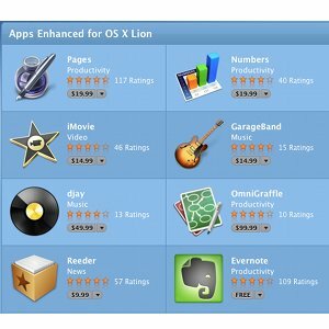 'Apps Enhanced for OS X Lion' dostávají zvláštní ošetření v App Store [News] lionappthumb