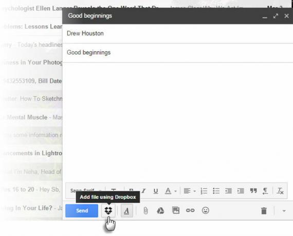 Dropbox pro Gmail Chrome Extension