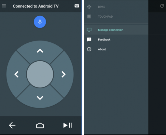 dálkové ovládání android tv aplikace