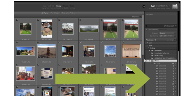 Import Lightroom FOlders