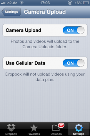 Dropbox - jedna z povinných aplikací, pokud vlastníte dropboxsettings2 pro iPhone