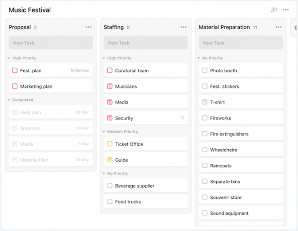 Povolte kartu Kanban na TickTick