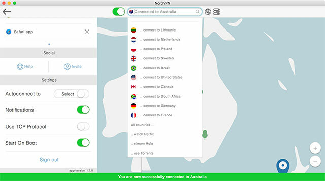 NordVPN pro Mac: Snadná správa soukromí a regionů v OS X nordvpnomnibox