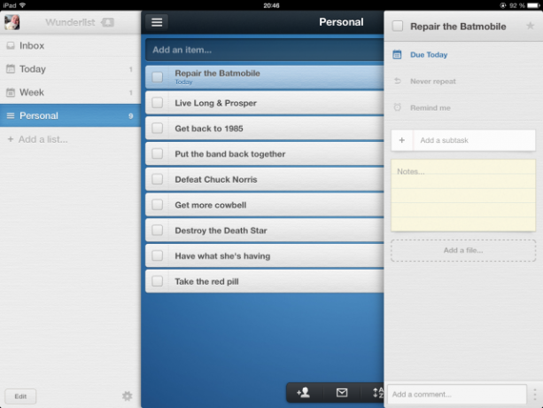 Wunderlist je přesvědčivá alternativa k prostému připomenutí starých iOS upomínek wunderlist11