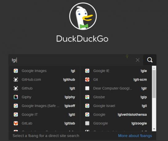 Seznam rán DuckDuckGo !.