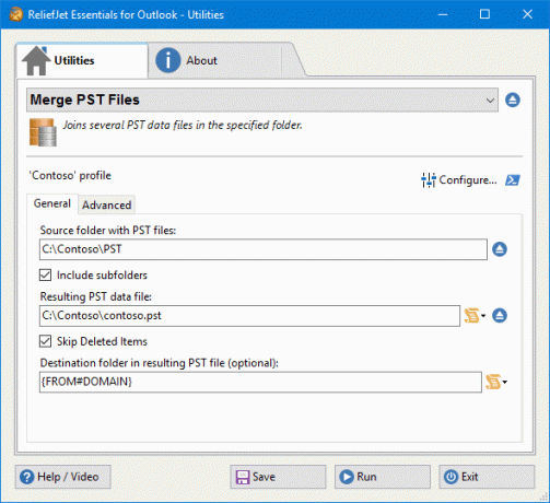 Sloučit více souborů PST aplikace Outlook.