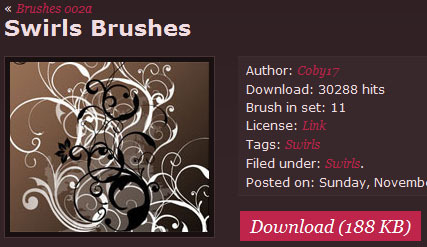 6 nejlepších webů ke stažení zdarma Photoshop Brushes fbrushes2