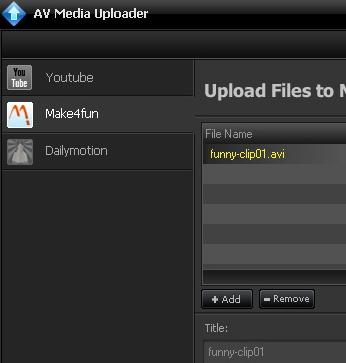 AV media uploader,