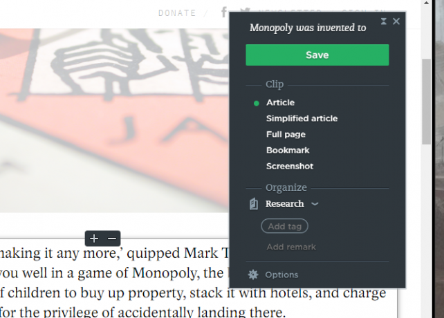 Jak používat Evernote: Neoficiální webový clipper Evernote