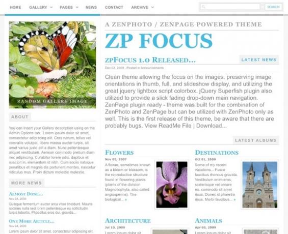 Sdílejte více než jen fotografie s Zenphoto a Zenpage CMS Plugin zpfocus