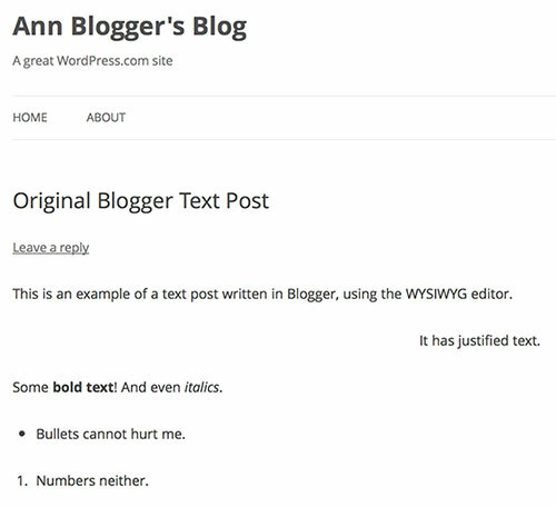 Blogger na WordPress, WordPress na Blogger - Přepínání blogů Testováno wp x text