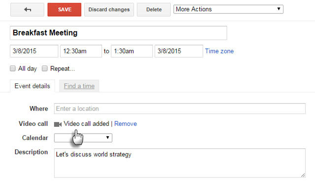 Přidejte videohovor do Kalendáře Google