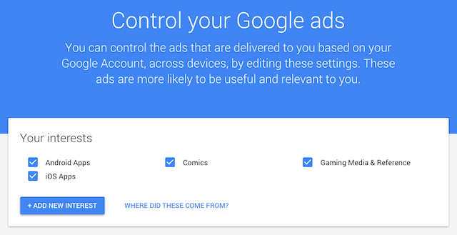 Zájmy Control-Google-Ads-Zájmy