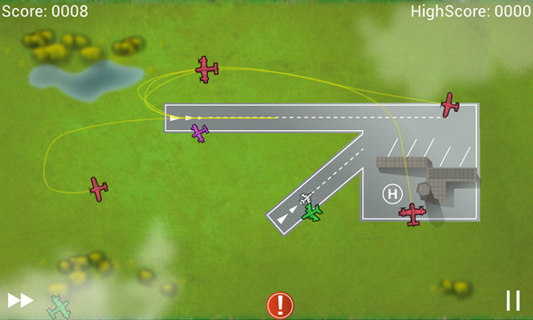 Ovládejte nebe a pozemní letadla bezpečně pomocí Air Control [Android 1.6+] aircontrol puzzle hry