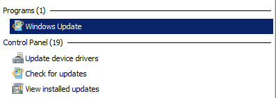 aktualizace systému Windows 7 selhaly