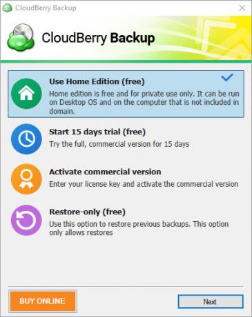 CloudBerry Backup chrání soubory ve Windows, Mac a Linux 02 CloudBerry Backup Install Choice Choice