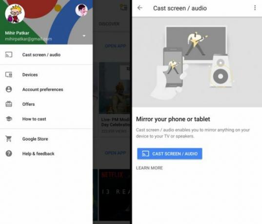 zrcadlení android tv chromecast