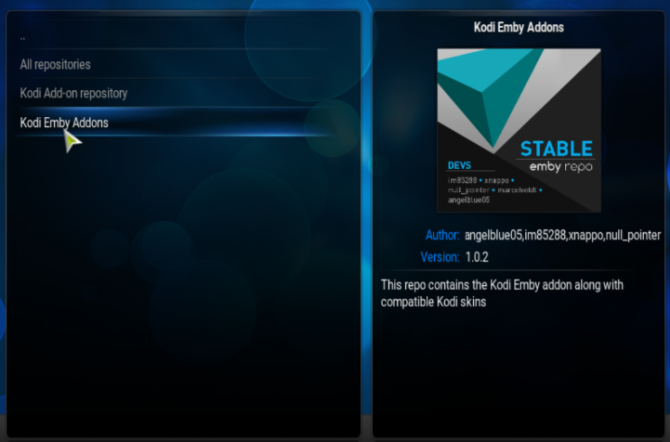 kodi emby addons pro synchronizaci kodi