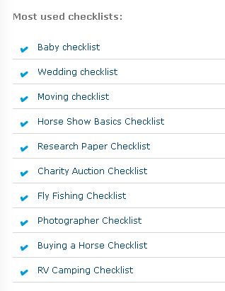 Checklist.com: Checklistové seznamy zdarma Checklist2