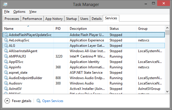 7 Správce úloh systému Windows - Služby