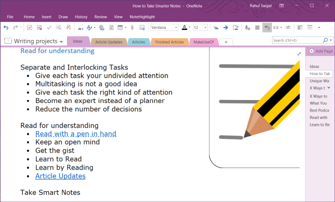 wiki syntax v OneNote 