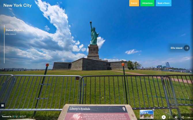Virtuální prohlídka sochy svobody NYC
