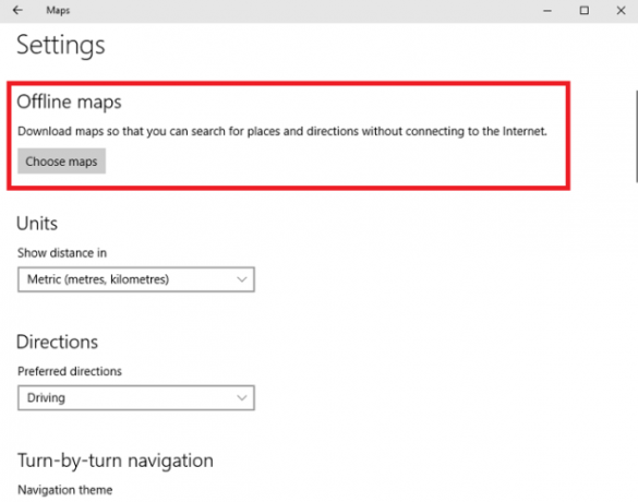 nastavení map offline pro windows 10