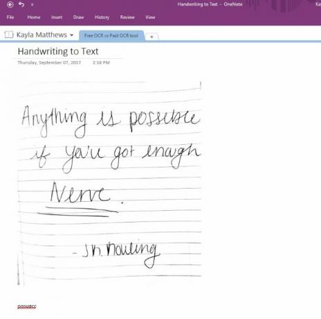 onenote optické rozpoznávání znaků