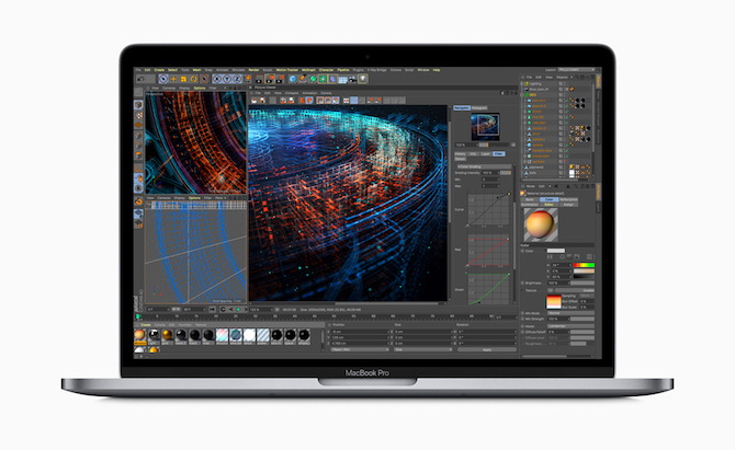 2018 MacBook Pro spuštěná grafická aplikace