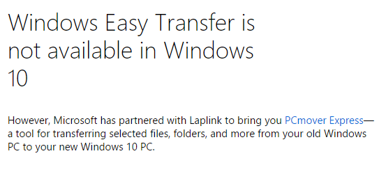 Windows snadný přenos
