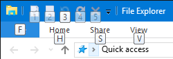 Klávesové zkratky Průzkumníka souborů systému Windows 10