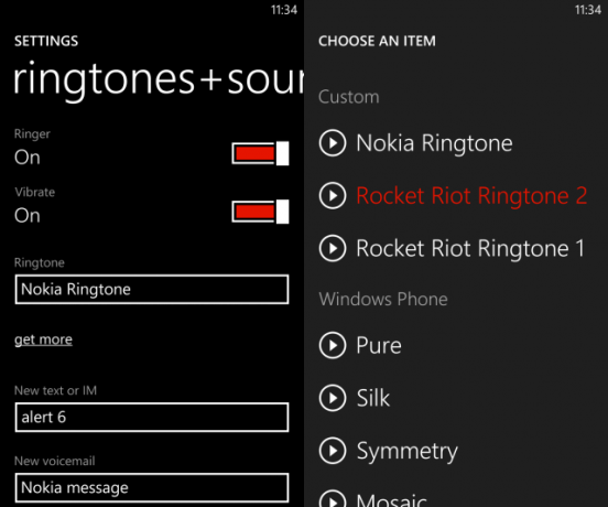 vyzváněcí melodie s muno-windowsphone-customize