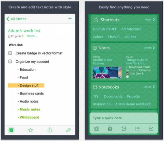 Evernote redesign 1