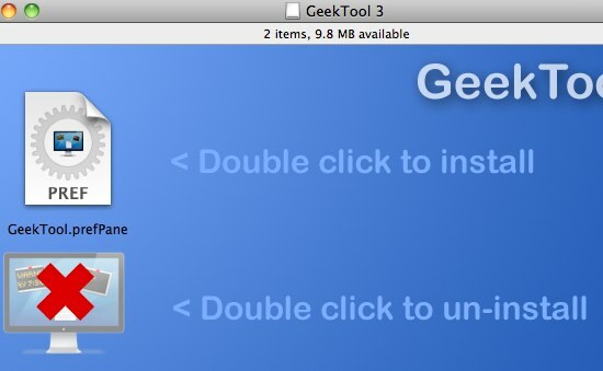 GeekTool - zobrazení systémových informací o Mac ve stylu 01a instalace GeekTool 3