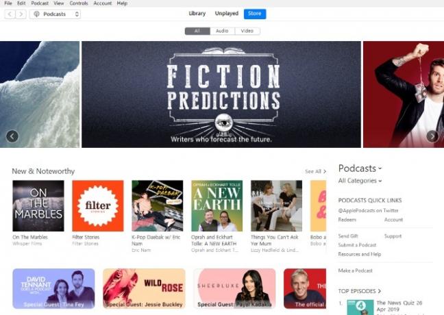 Použijte iTunes k odběru podcastů na Windows a MacOS