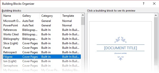 Jak vytvořit profesionální sestavy a dokumenty v Microsoft Word Building Blocks Organizer