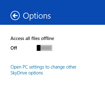 Možnosti SkyDrive