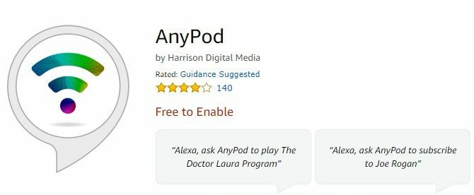 AnyPod pro amazonské echo podcasty