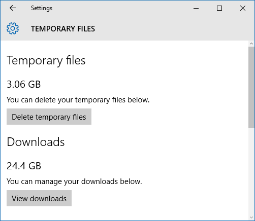 Windows 10 dočasných souborů