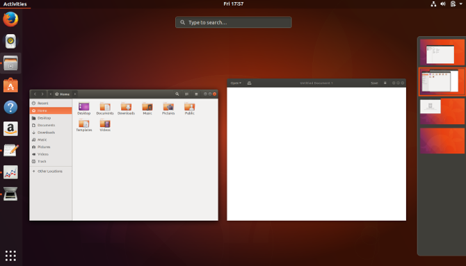 ubuntu gnome unity workspace