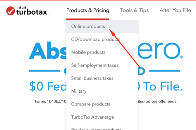 průvodce turbotaxem - online produkty