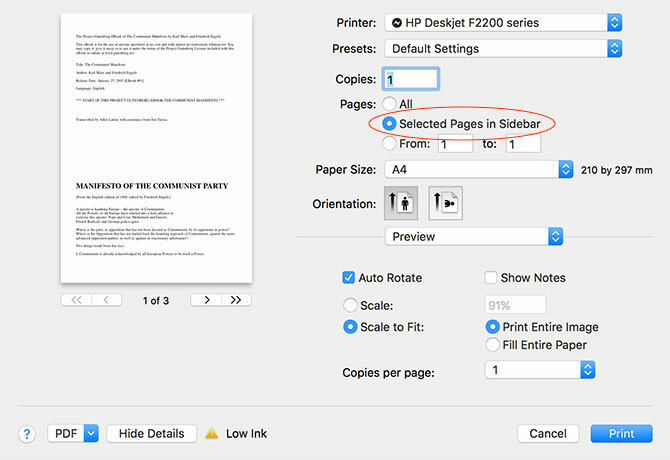 Jak vytvořit, sloučit, rozdělit a označit dokumenty PDF na počítači Mac, vytiskněte vybrané stránky