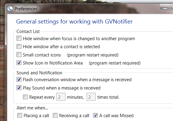 Google Voice client