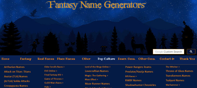 fantasy jméno generátor