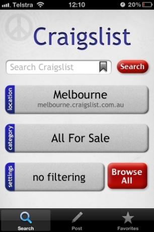 3 bezplatné aplikace pro použití Craigslist na vašem iPhone nebo iPod Touch [iOS] app3 image1