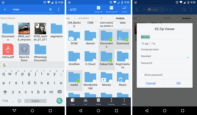 ES File Explorer: Je to nejlepší správce souborů pro Android? es základní funkce průzkumníka souborů