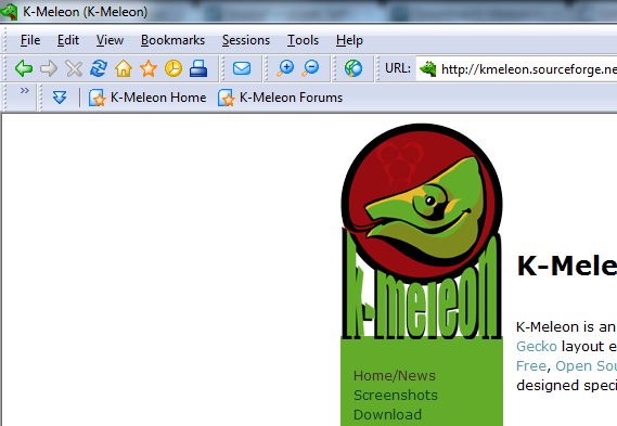 prohlížeč k-meleon