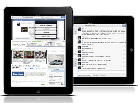Top 20 bezplatných aplikací pro váš nový iPad facebook1